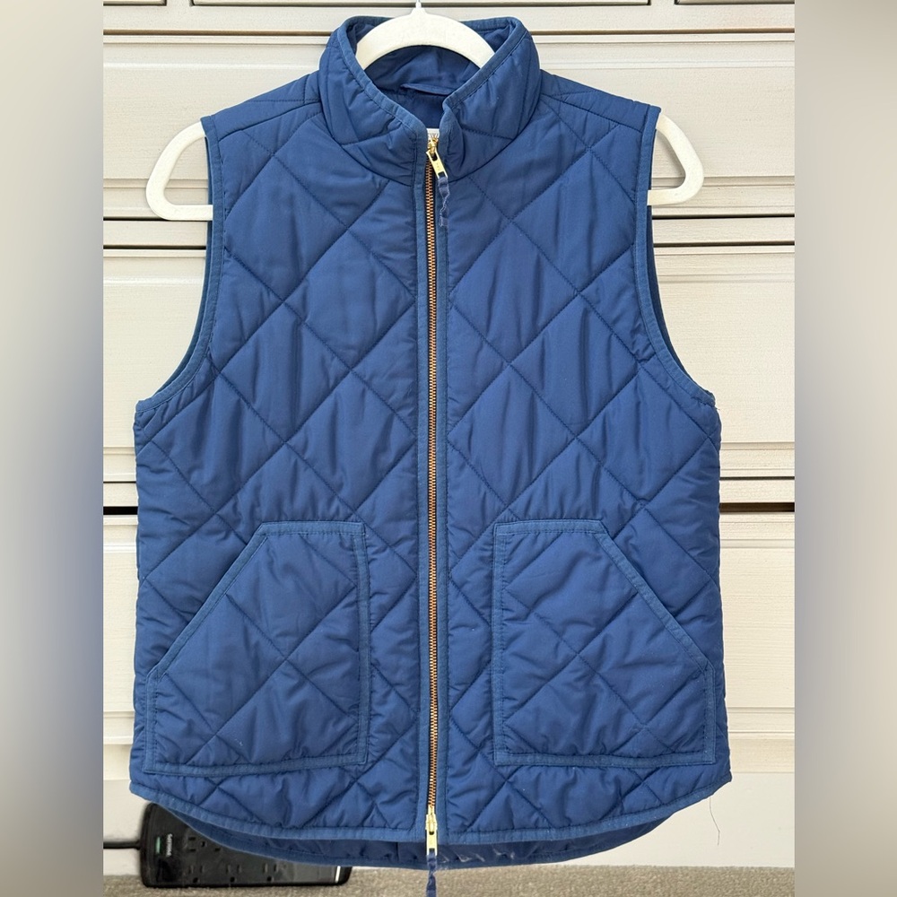 J. Crew women’s Blue Quilted Vest.